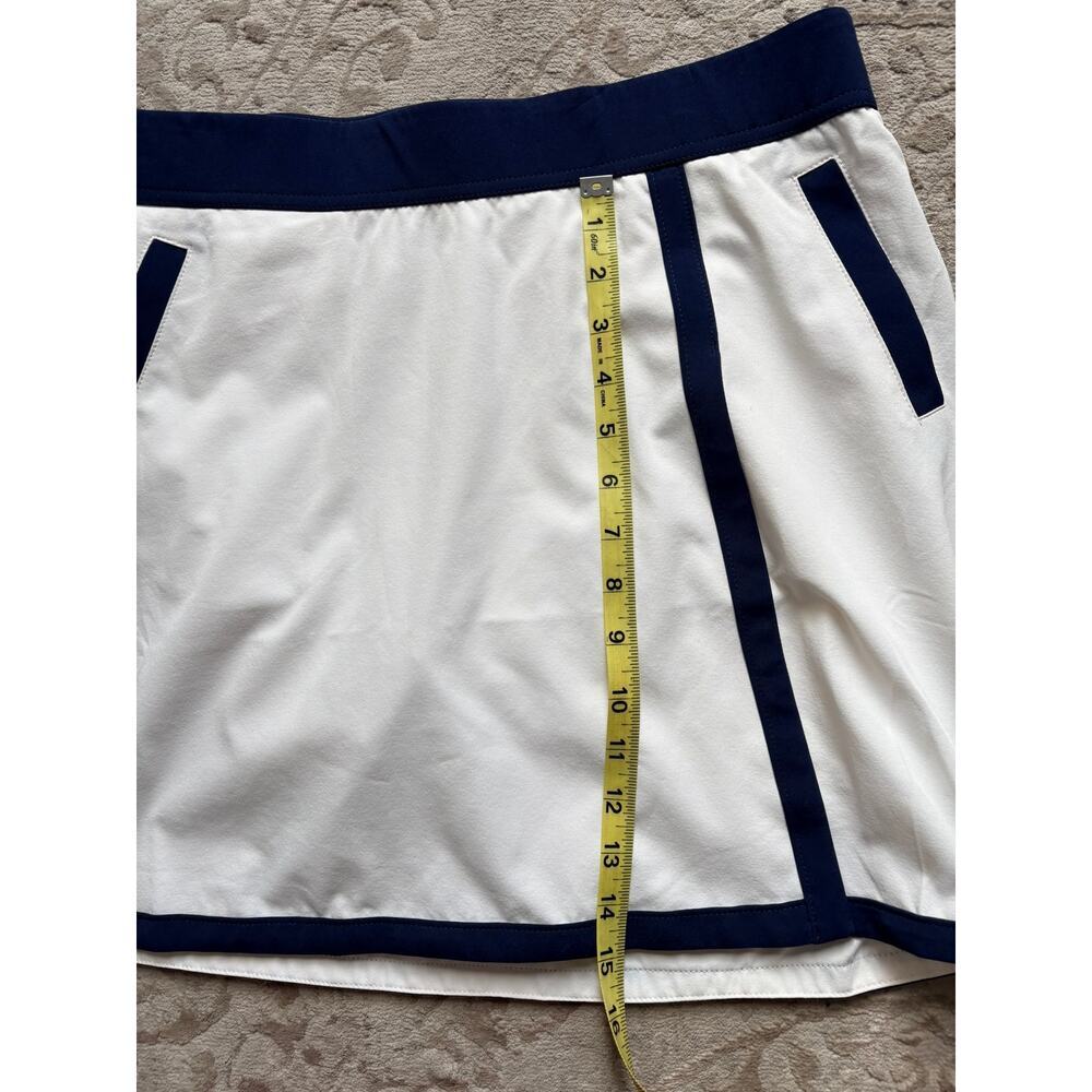 Belyn Key Women’s Golf Tennis Skirt White Navy Size Medium - Picture 6 of 6
